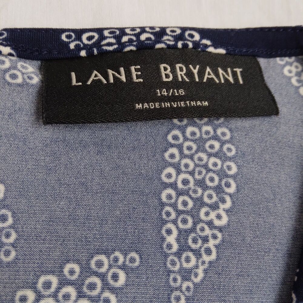 Lane Bryant Kimono Sleeve V-Neck Jersey Jumpsuit Leaves Flowy Chic Boho 14/16 - Picture 7 of 12